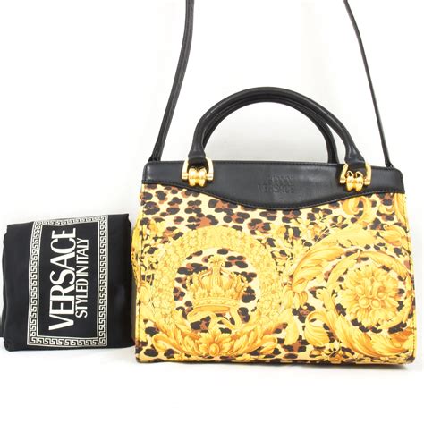 versace leopard bag|Versace pink black and white.